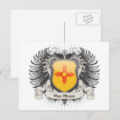 Neues Mexiko-Wappen Postkarte (Vorne/Hinten)