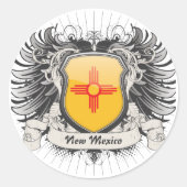 Neues Mexiko-Wappen Runder Aufkleber (Vorderseite)