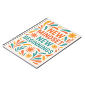 Neues Mindset, Neuanfang - farbenfrohe Motivation Notizblock (Linke Seite)