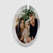 Neues, modernes Doppelseitiges Zwei-Foto-Custom Ornament (Vorderseite)