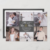 Neues Mr. und Mrs. Wedding Foto Vielen Dank Card C Dankeskarte (Vorne/Hinten)