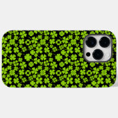 Neues Muster.Clover Blätter 01 Schwarze BG Case-Mate iPhone Hülle (Rückseite (Horizontal))