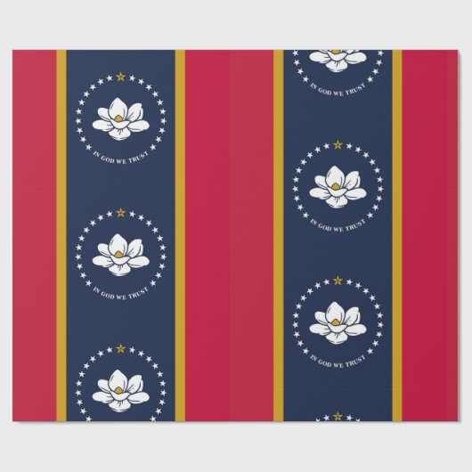 Neues Muster für das Mississippi-Flag 2020 Geschenkpapier (Flach)