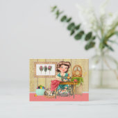 NEUES Nähen / Seamstress / Mode Visitenkarte (Stehend Vorderseite)