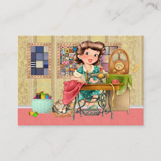 NEUES Nähen / Seamstress / Mode Visitenkarte (Vorderseite)