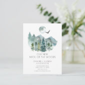 Neues Neck der Woods New Address Post Card Ankündigungspostkarte (Stehend Vorderseite)