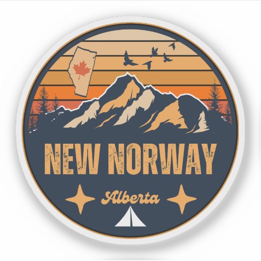 Neues Norwegen, Alberta Aufkleber (Vorderseite)