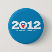 Neues Obama 2012-Logo Button (Vorderseite)