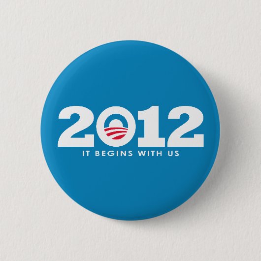Neues Obama 2012-Logo Button (Vorderseite)