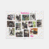 Neues 🐶 oder Baby-Foto 👶 Collage Personalisiert Fleecedecke (Vorderseite (Horizontal))