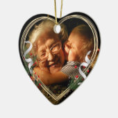Neues Oma 1. Weihnachtsrahmen-Foto Keramik Ornament (Links)