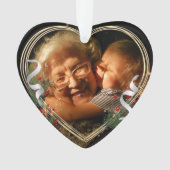 Neues Oma Baby Holly Pine Gold Frame Foto Ornament (Vorderseite)