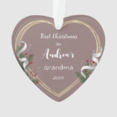 Neues Oma Baby Holly Pine Gold Frame Foto Ornament (Rückseite)