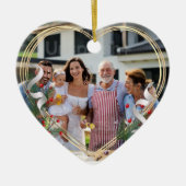 Neues Oma Opa Holly & Pine Gold Frame Foto Keramik Ornament (Vorne)