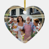 Neues Oma Opa Holly & Pine Gold Frame Foto Keramik Ornament (Vorne)