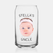 Neues Onkel-Geschenk, Geschenk für das Baby-Gesich Dosenglas (Vorderseite)