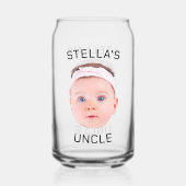 Neues Onkel-Geschenk, Geschenk für das Baby-Gesich Dosenglas (Rückseite)