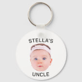 Neues Onkel-Geschenk, Geschenk für das Baby-Gesich Schlüsselanhänger (Vorderseite)