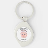 Neues Onkel-Geschenk, Geschenk für das Baby-Gesich Schlüsselanhänger (Vorderseite)