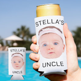 Neues Onkel-Geschenk, Geschenk für das Baby-Gesich Selters Dosenkühler