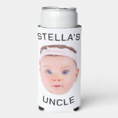 Neues Onkel-Geschenk, Geschenk für das Baby-Gesich Selters Dosenkühler (Seltzer Vorderseite)