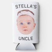 Neues Onkel-Geschenk, Geschenk für das Baby-Gesich Selters Dosenkühler (Vorderseite)