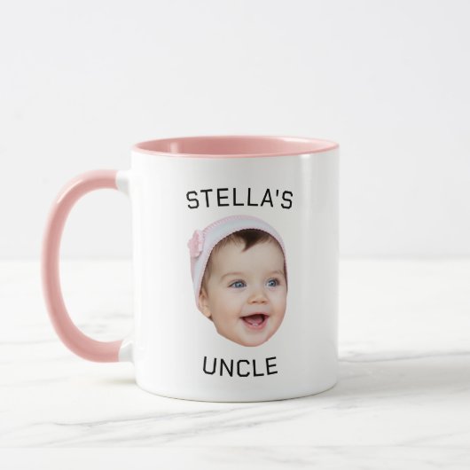 Neues Onkel Gift Foto, Custom Baby Face Foto Gesch Tasse (Links)