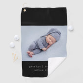 Neues Opa-Jahr-Foto Golfhandtuch (Insitu)