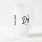 Neues Papa Black Script Personalisiert Mattglas Bierglas (VorderseiteRechts)