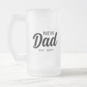 Neues Papa Black Script Personalisiert Mattglas Bierglas (Links)