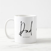 Neues Papa Est Datum Name Skript Kaffeetasse (Links)
