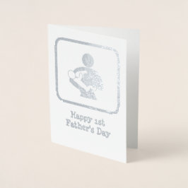 Neues Papa Fütternd Baby - Benutzerdefinierter Tex Folienkarte