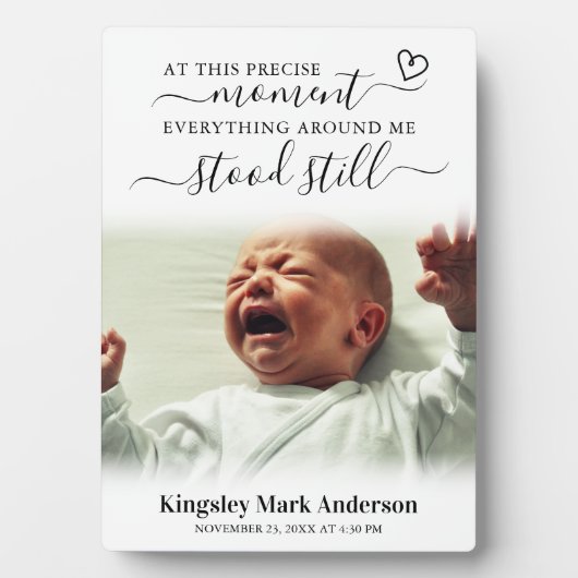 Neues Parent Baby Foto Fotoplatte (Vorderseite)