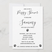 Neues Party für Haustiere Welpendusche Einladung (Rückseite)