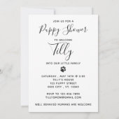 Neues Party für Haustiere Welpendusche Einladung (Rückseite)