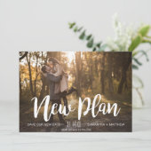 Neues Planungs-Foto verschoben Hochzeit Save The Date (Stehend Vorderseite)