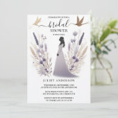 Neues Plum Fall Summer Lavender Sage Brautparty Einladung (Stehend Vorderseite)