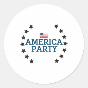Neues politisches Party Amerika Party 25 Männer Fr Runder Aufkleber