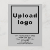 Neues Produkt oder Service auf grauem Flyer (Hinten)