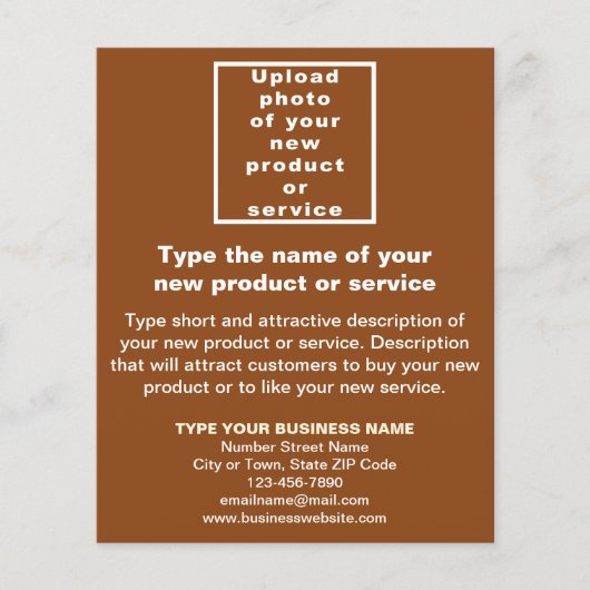 Neues Produkt oder Service für den braunen Flyer (Vorne)