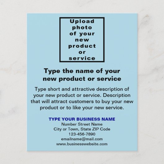 Neues Produkt oder Service Light Blue Flyer (Vorne)