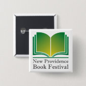 "Neues Providence-Buch-Festival-" Knopf Button (Vorne & Hinten)
