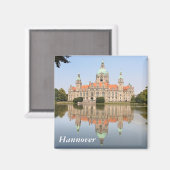 Neues Rathaus in Hannover Magnet (Vorderseite/Rückseite)
