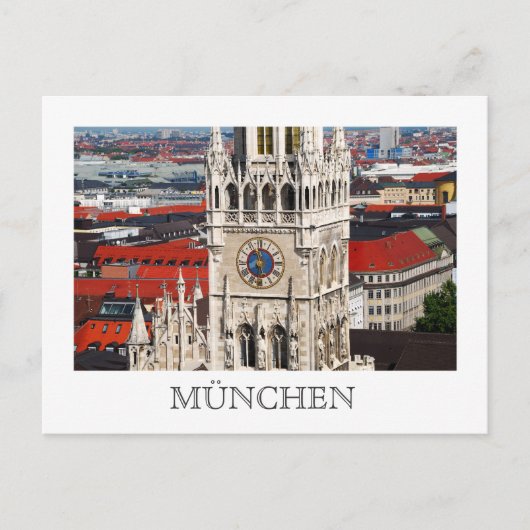 Neues Rathaus, Münchner Postkarte (Vorderseite)