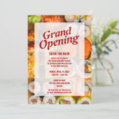 Neues Restaurant Grand Opening| Sushi Seafood Einladung (Stehend Vorderseite)