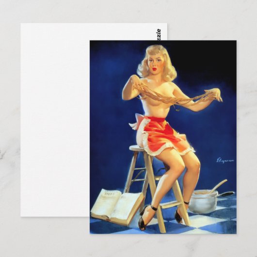 Neues Rezept-Button Postkarte (Vorne/Hinten)