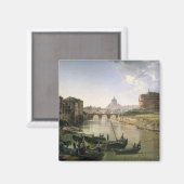 Neues Rom mit Castel Sant'Angelo Magnet (Vorderseite/Rückseite)