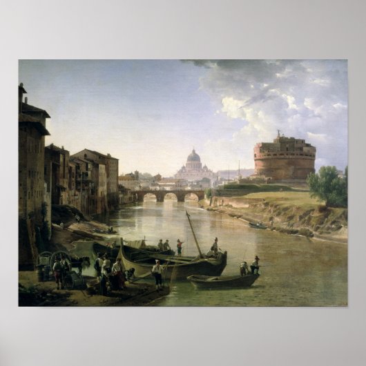 Neues Rom mit Castel Sant'Angelo Poster (Vorne)