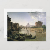 Neues Rom mit Castel Sant'Angelo Postkarte (Vorne/Hinten)