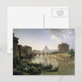 Neues Rom mit Castel Sant'Angelo Postkarte (Vorne/Hinten)